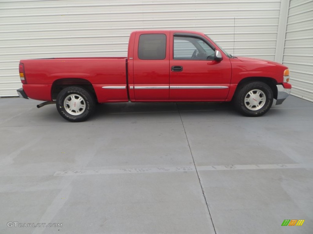 Fire Red 2001 GMC Sierra 1500 SLE Extended Cab Exterior Photo #83427127