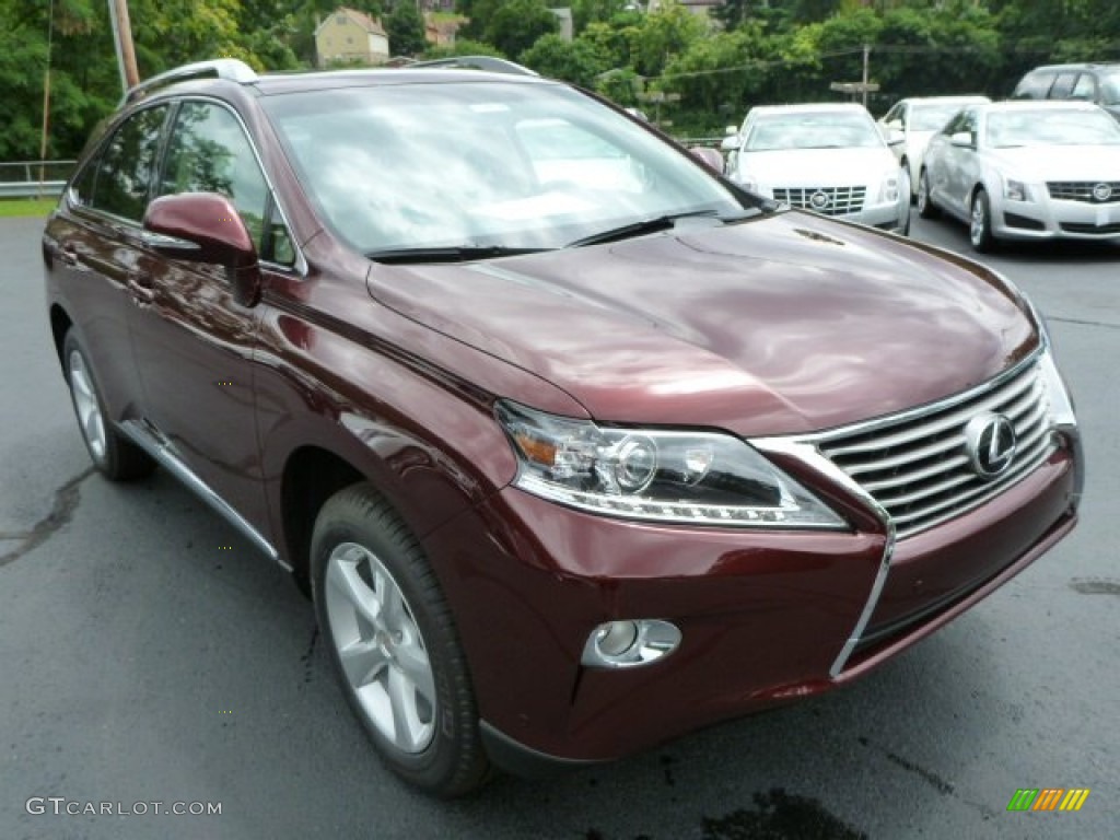 2013 RX 350 AWD - Claret Red Mica / Parchment/Espresso Birds Eye Maple photo #6