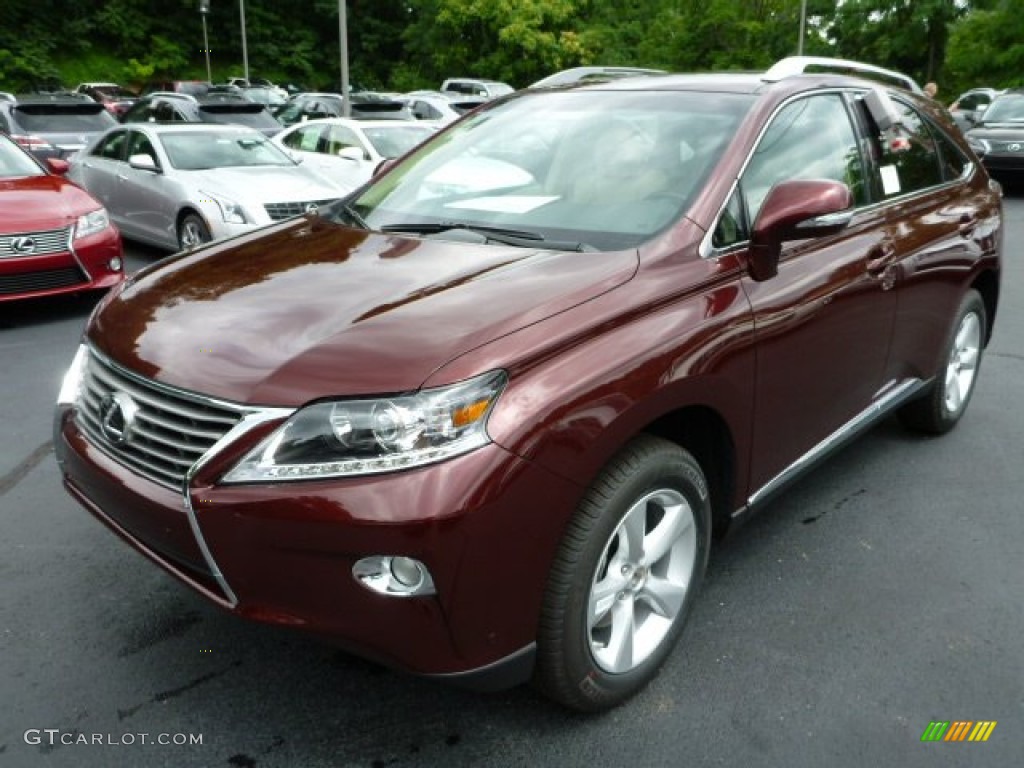 2013 RX 350 AWD - Claret Red Mica / Parchment/Espresso Birds Eye Maple photo #8