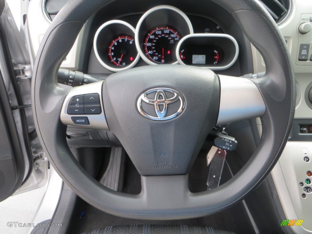 2012 Toyota Matrix S Dark Charcoal Steering Wheel Photo #83429884