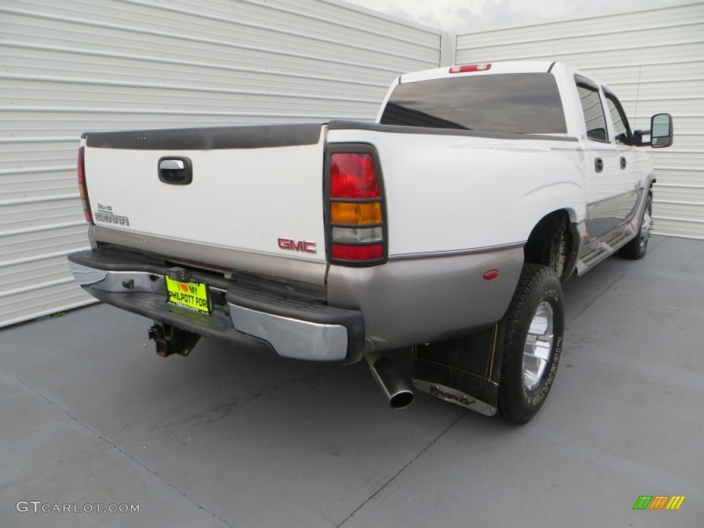 2006 Sierra 3500 SLE Crew Cab 4x4 Dually - Summit White / Dark Pewter photo #4