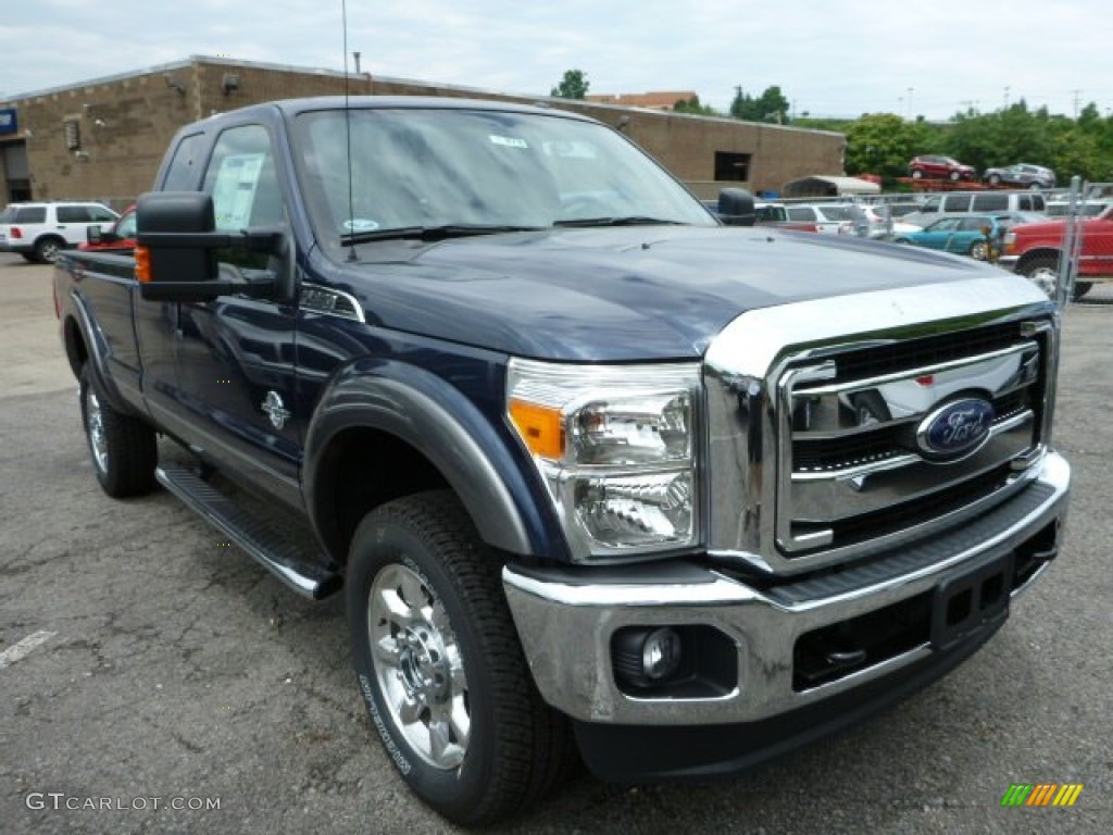 Blue Jeans Metallic 2013 Ford F350 Super Duty Lariat SuperCab 4x4 Exterior Photo #83430154