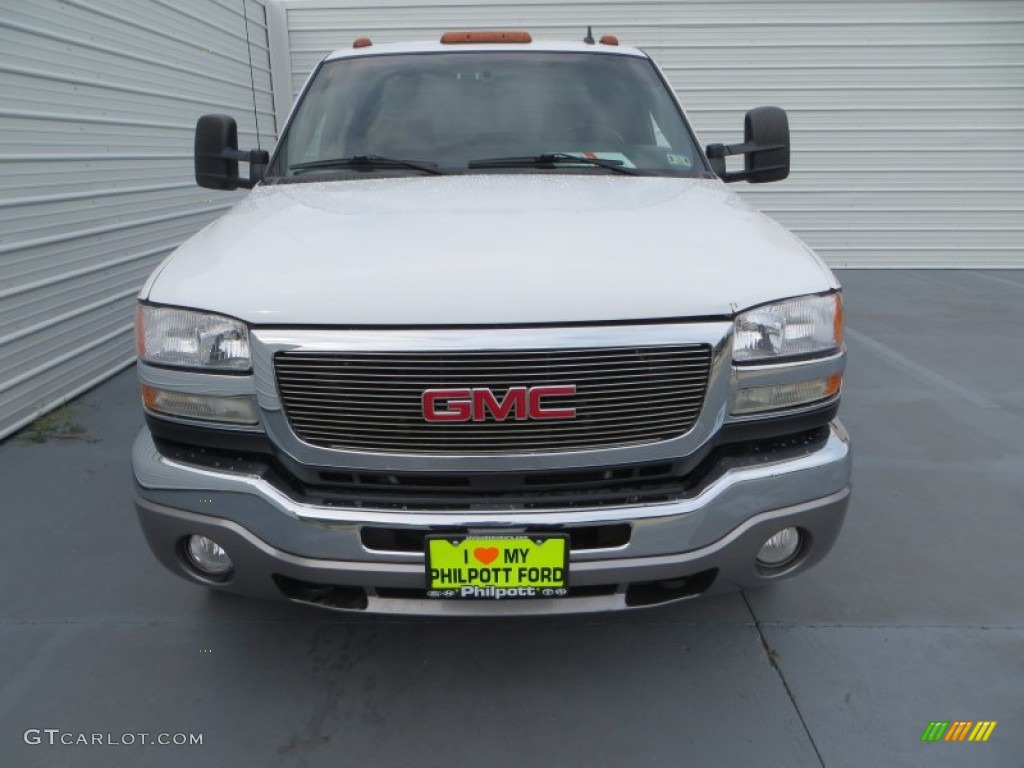 2006 Sierra 3500 SLE Crew Cab 4x4 Dually - Summit White / Dark Pewter photo #8