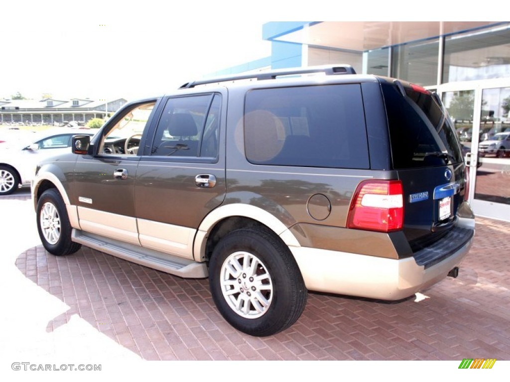 2008 Expedition Eddie Bauer 4x4 - Stone Green Metallic / Camel photo #2