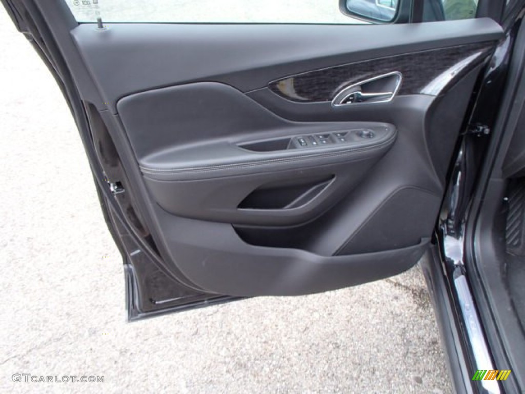 2013 Buick Encore Convenience AWD Ebony Door Panel Photo #83432524