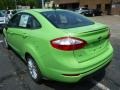 Green Envy 2014 Ford Fiesta SE Sedan Exterior