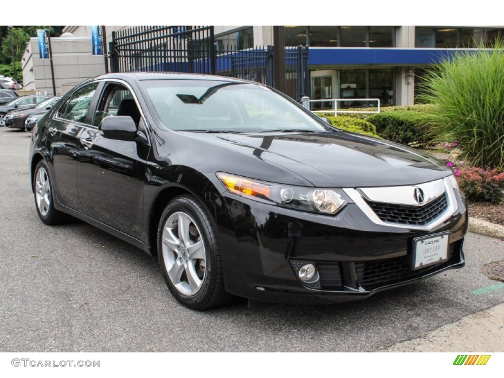 2010 TSX Sedan - Crystal Black Pearl / Ebony photo #1