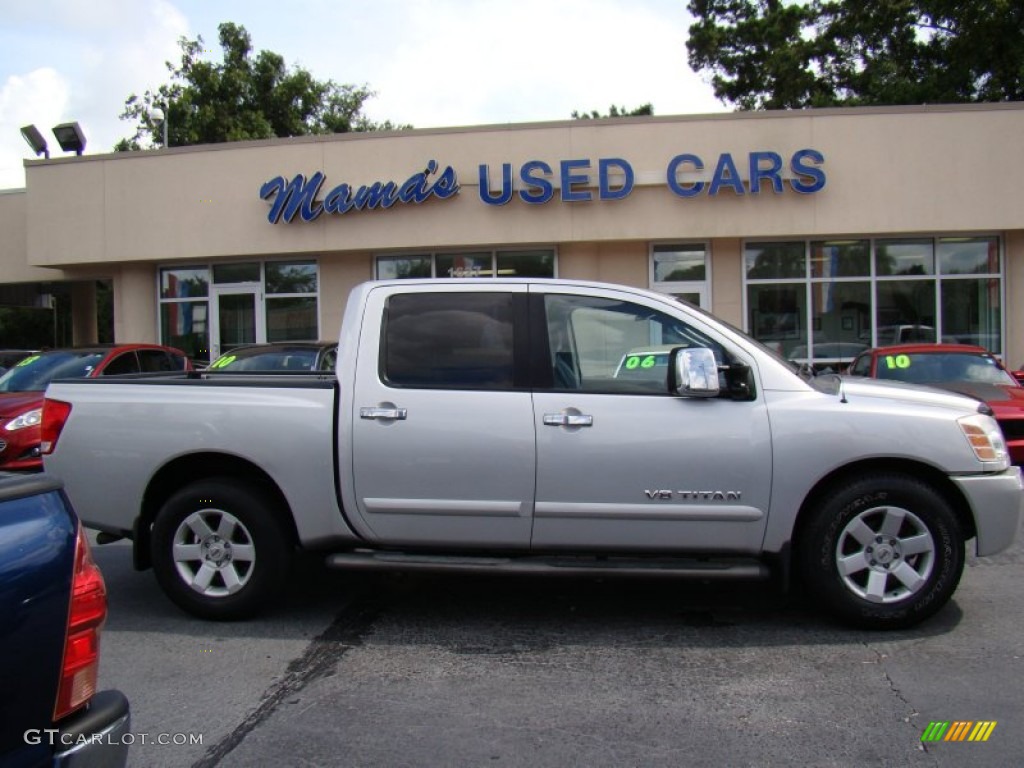 2006 Titan LE Crew Cab - Radiant Silver / Steel Gray photo #1