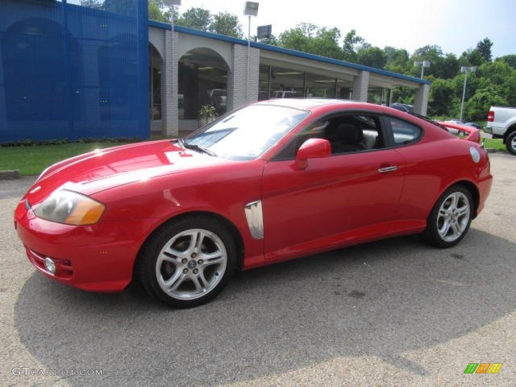 Rally Red Hyundai Tiburon