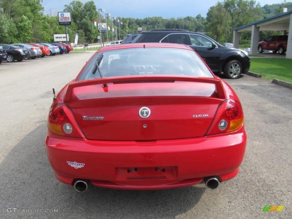 2003 Tiburon GT V6 - Rally Red / Black photo #5