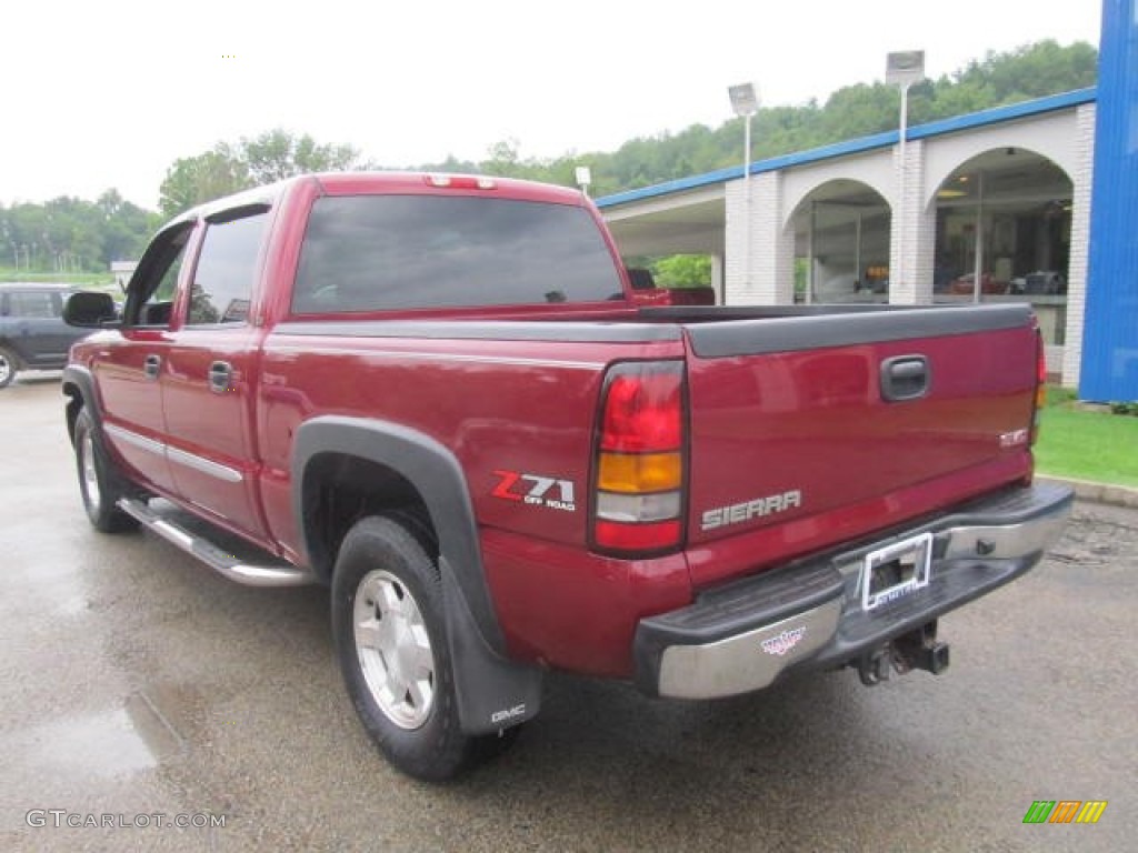 2006 Sierra 1500 SLE Crew Cab 4x4 - Sport Red Metallic / Dark Pewter photo #4