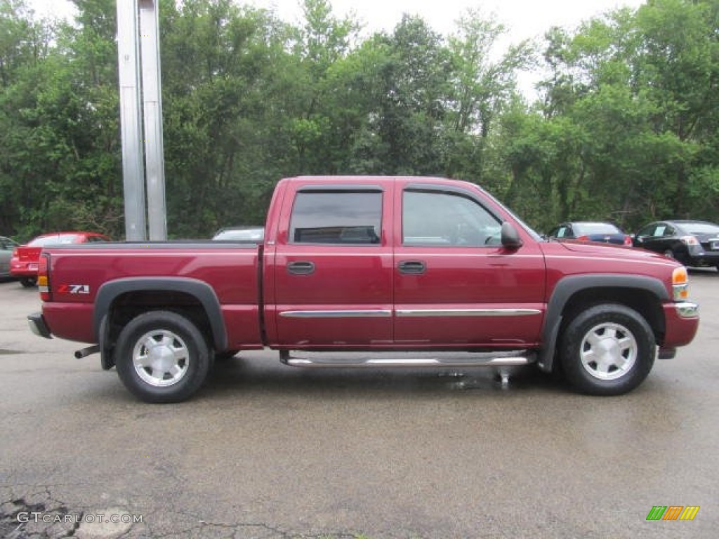 2006 Sierra 1500 SLE Crew Cab 4x4 - Sport Red Metallic / Dark Pewter photo #8