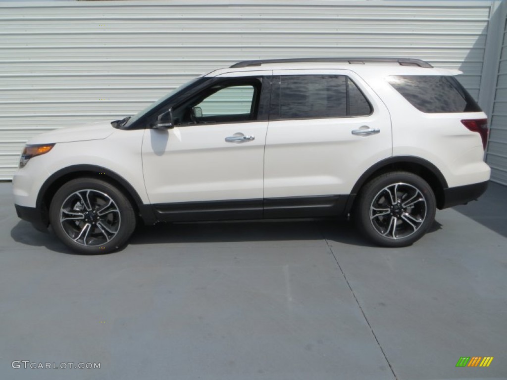 White Platinum 2014 Ford Explorer Sport 4WD Exterior Photo #83438751