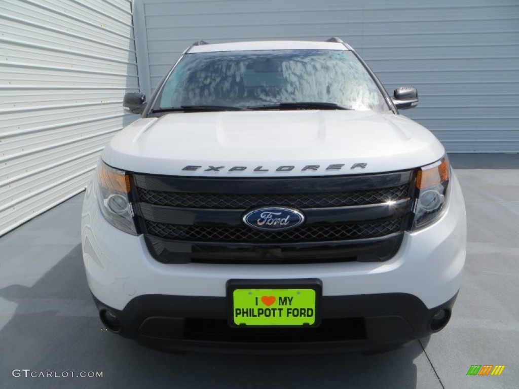 2014 Explorer Sport 4WD - White Platinum / Charcoal Black photo #8