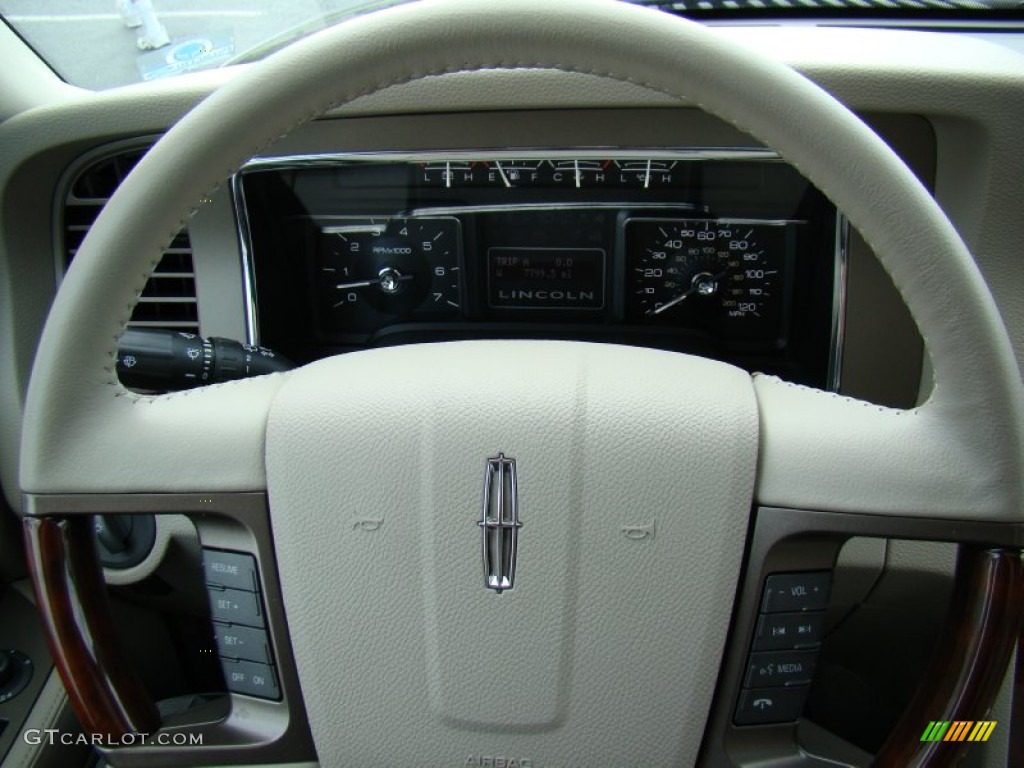 2013 Lincoln Navigator 4x4 Stone Steering Wheel Photo #83438830