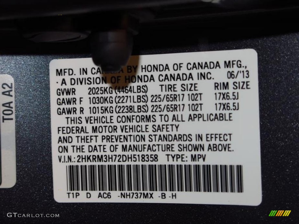 2013 CR-V EX-L - Polished Metal Metallic / Gray photo #10