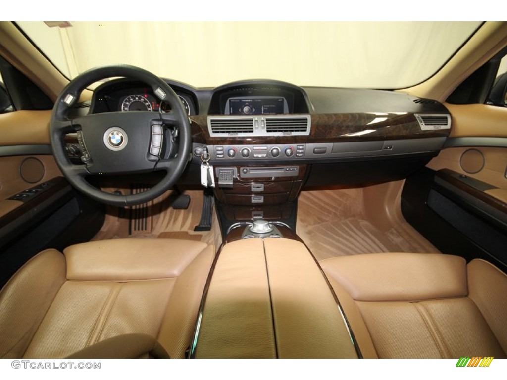2004 7 Series 745i Sedan - Black Sapphire Metallic / Black/Natural Brown photo #4