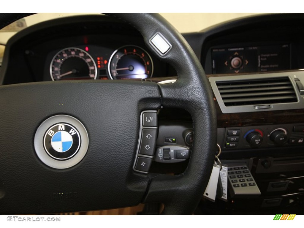 2004 7 Series 745i Sedan - Black Sapphire Metallic / Black/Natural Brown photo #25