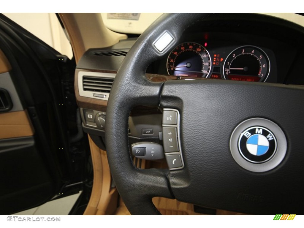 2004 7 Series 745i Sedan - Black Sapphire Metallic / Black/Natural Brown photo #26