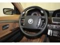 2004 BMW 7 Series Black/Natural Brown Interior Steering Wheel Photo