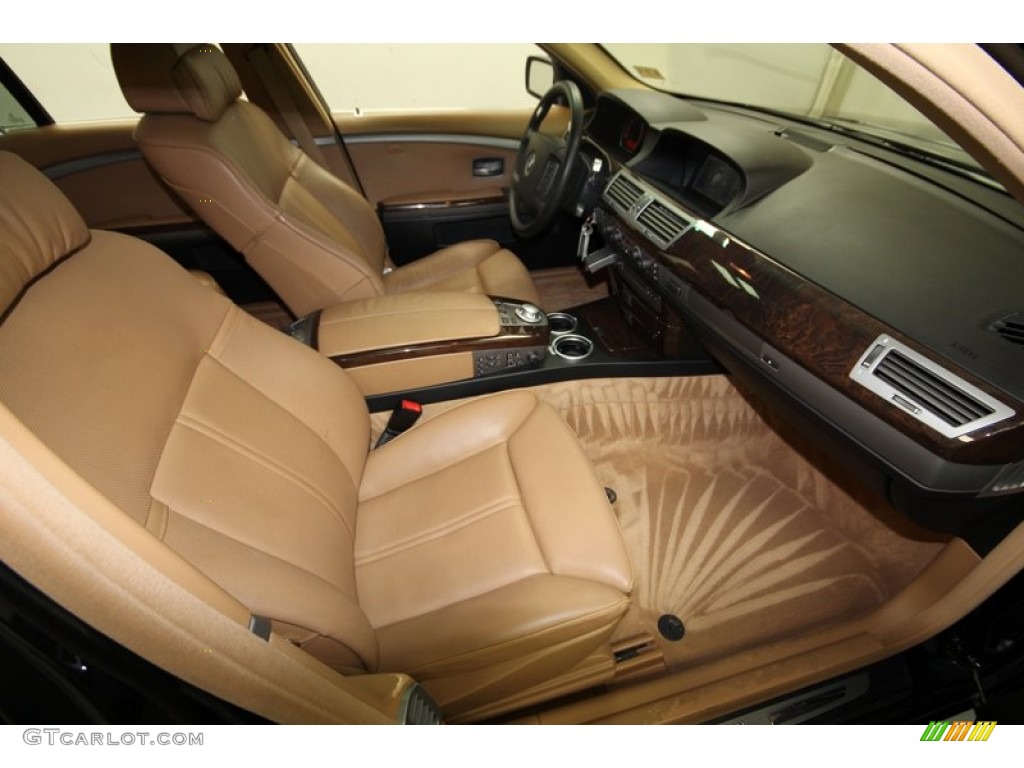 2004 7 Series 745i Sedan - Black Sapphire Metallic / Black/Natural Brown photo #41