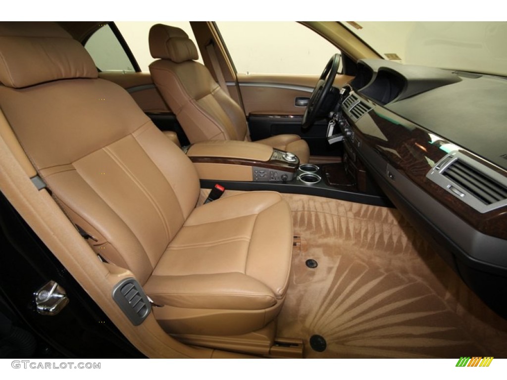 2004 7 Series 745i Sedan - Black Sapphire Metallic / Black/Natural Brown photo #44