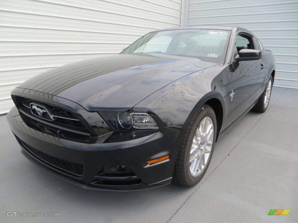 2014 Mustang V6 Premium Coupe - Black / Charcoal Black photo #7