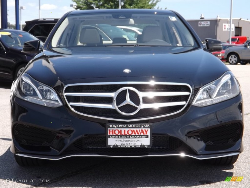 2014 E 350 4Matic Sport Sedan - Black / Silk Beige/Espresso Brown photo #2