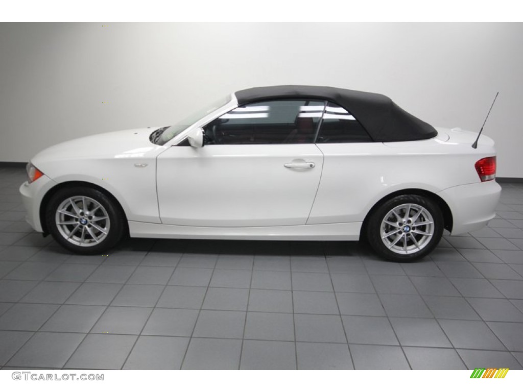 2011 1 Series 128i Convertible - Alpine White / Coral Red photo #2