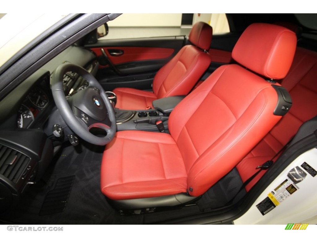 2011 1 Series 128i Convertible - Alpine White / Coral Red photo #3