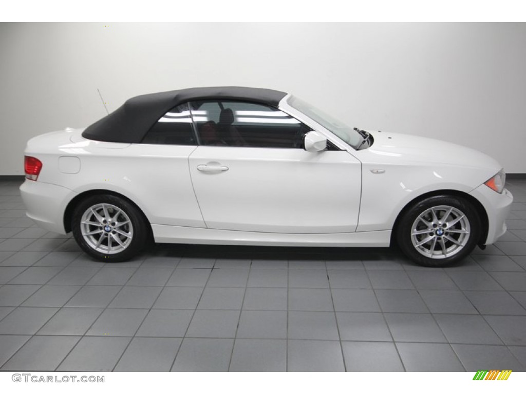 2011 1 Series 128i Convertible - Alpine White / Coral Red photo #9