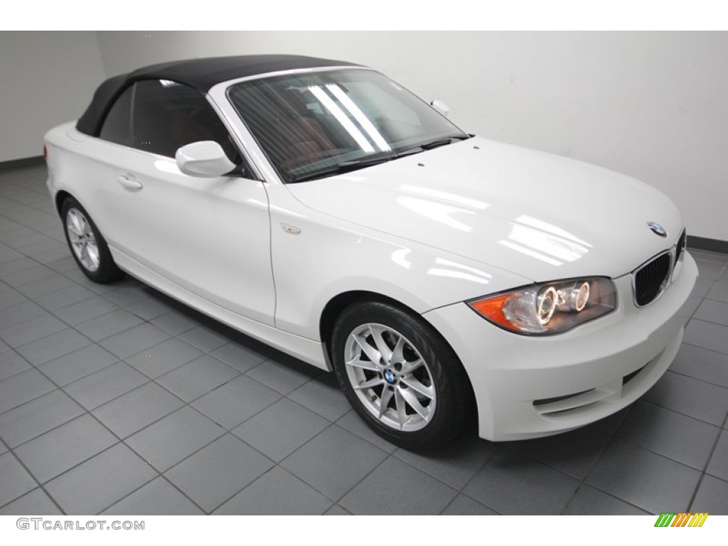 2011 1 Series 128i Convertible - Alpine White / Coral Red photo #10