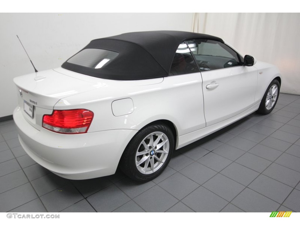 2011 1 Series 128i Convertible - Alpine White / Coral Red photo #12