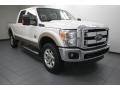 White Platinum Metallic Tri-Coat - F250 Super Duty Lariat Crew Cab 4x4 Photo No. 1