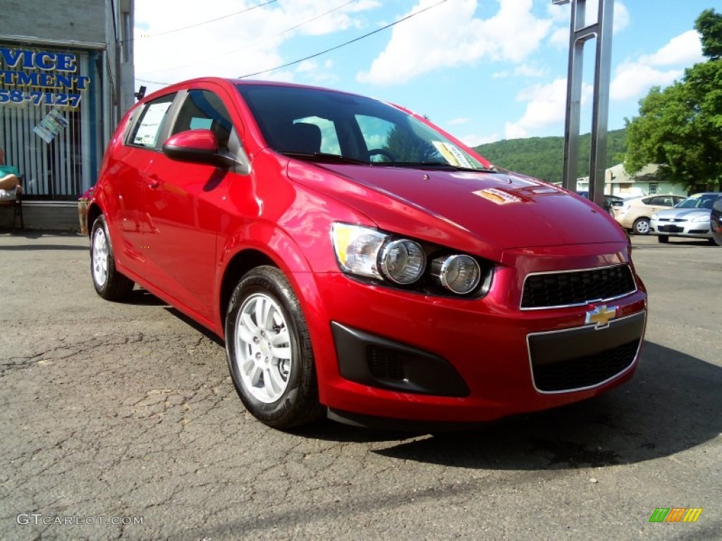 2013 Sonic LT Hatch - Crystal Red Tintcoat / Jet Black/Dark Titanium photo #1