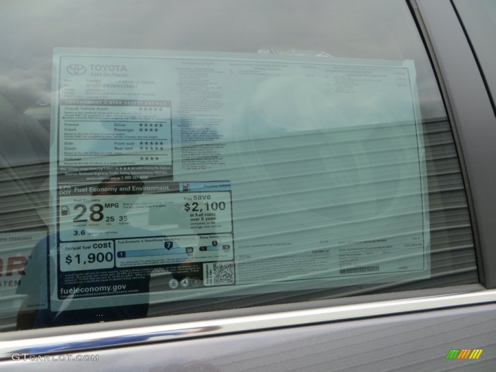 2013 Camry LE - Magnetic Gray Metallic / Ivory photo #32