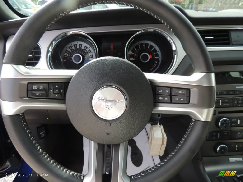 2013 Ford Mustang V6 Mustang Club of America Edition Convertible Stone Steering Wheel Photo #83446431