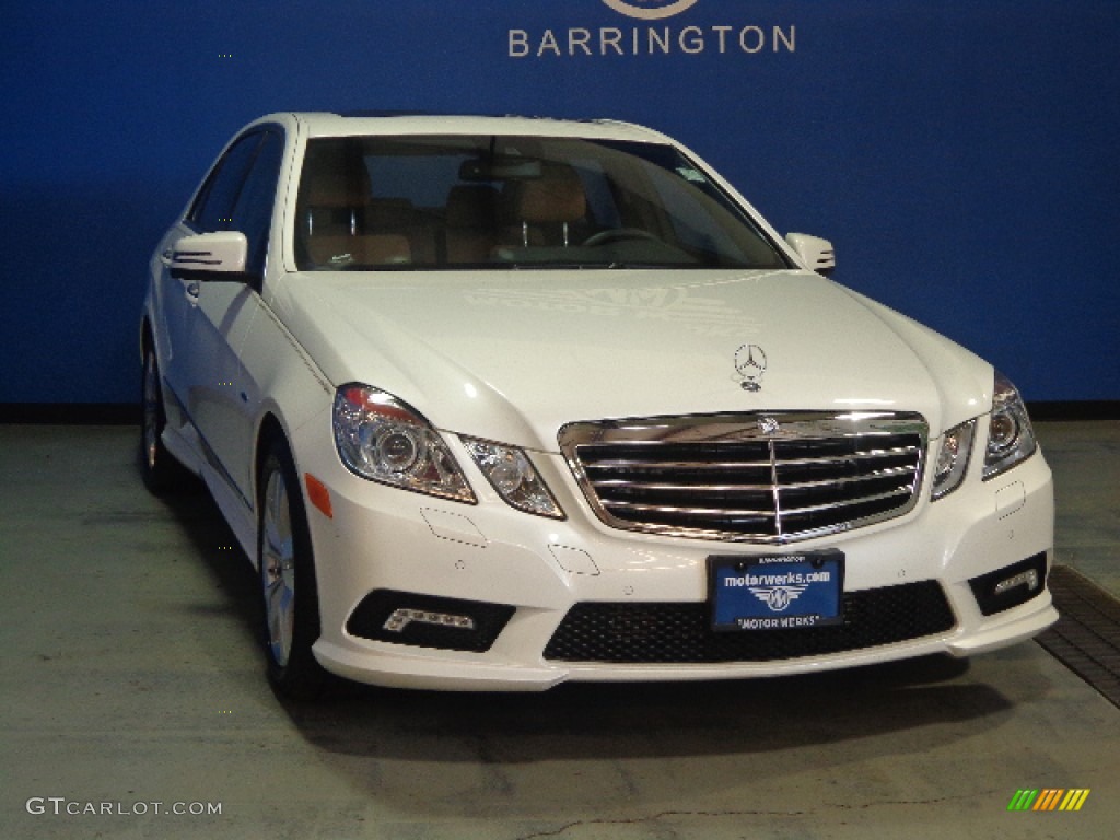 2011 E 350 BlueTEC Sedan - Diamond White Metallic / Natural Beige/Black photo #1