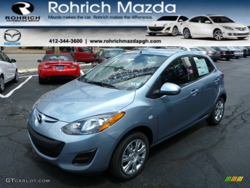 2013 MAZDA2 Sport - Clear Water Blue Metallic / Black photo #1