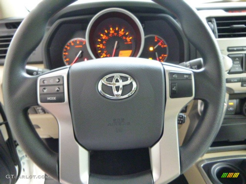 2013 4Runner SR5 4x4 - Blizzard White Pearl / Sand Beige Leather photo #17