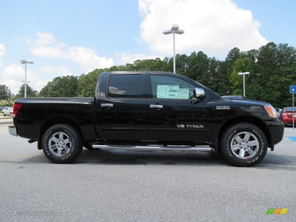 Galaxy Black 2013 Nissan Titan SV Heavy Metal Chrome Edition Crew Cab Exterior Photo #83454331
