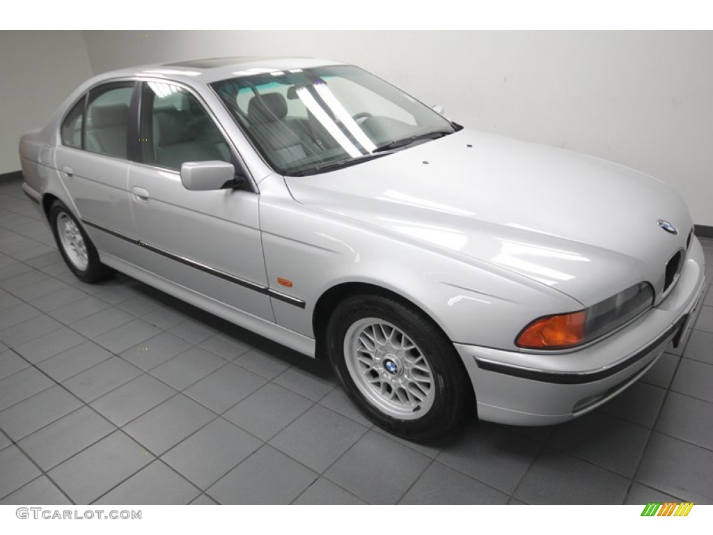 2000 5 Series 528i Sedan - Titanium Silver Metallic / Gray photo #9