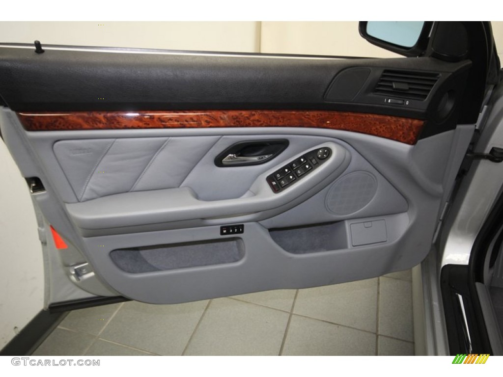 2000 BMW 5 Series 528i Sedan Gray Door Panel Photo #83455484