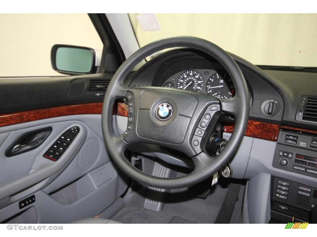 2000 BMW 5 Series 528i Sedan Gray Steering Wheel Photo #83455741
