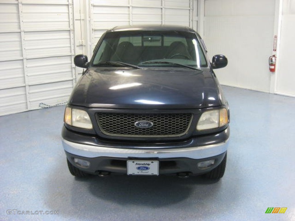 2000 F150 XLT Extended Cab 4x4 - Deep Wedgewood Blue Metallic / Medium Graphite photo #4