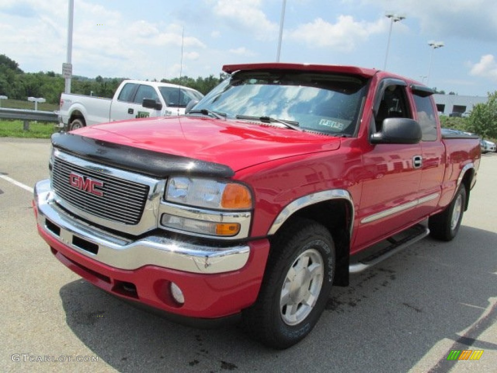 2006 Sierra 1500 SLE Extended Cab 4x4 - Fire Red / Dark Pewter photo #6