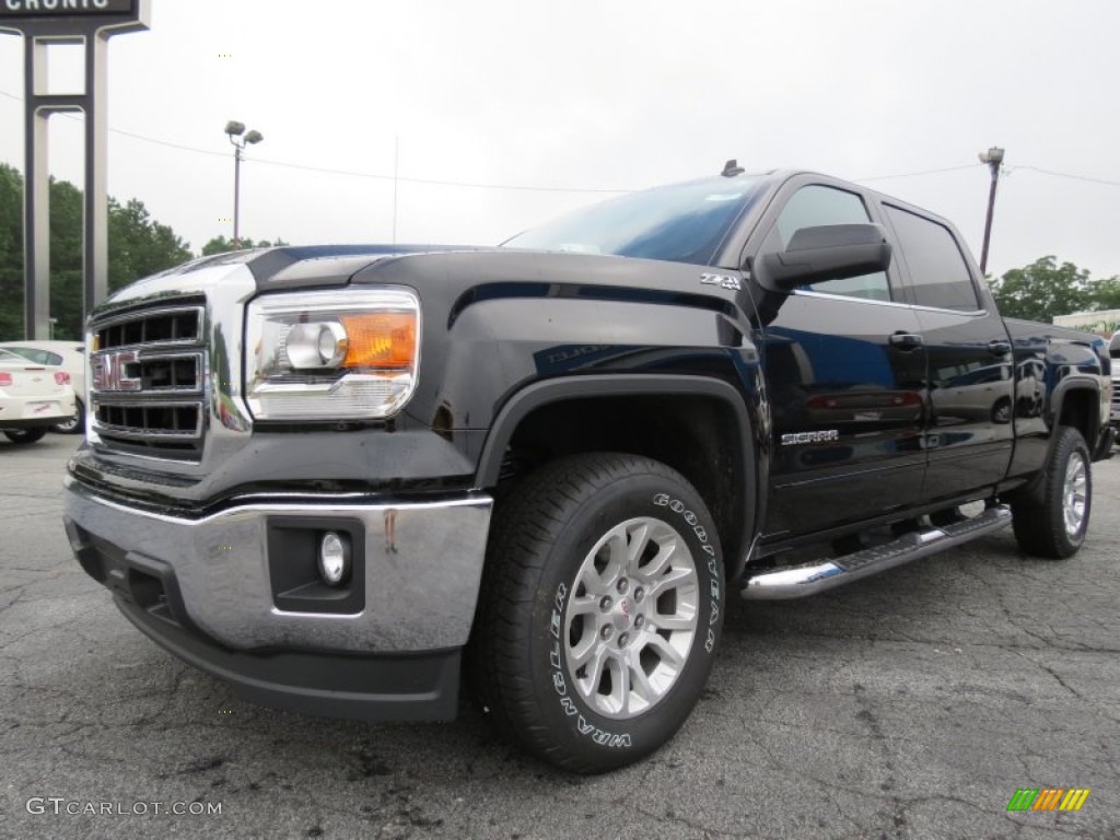 2014 Sierra 1500 SLE Crew Cab 4x4 - Onyx Black / Jet Black photo #3