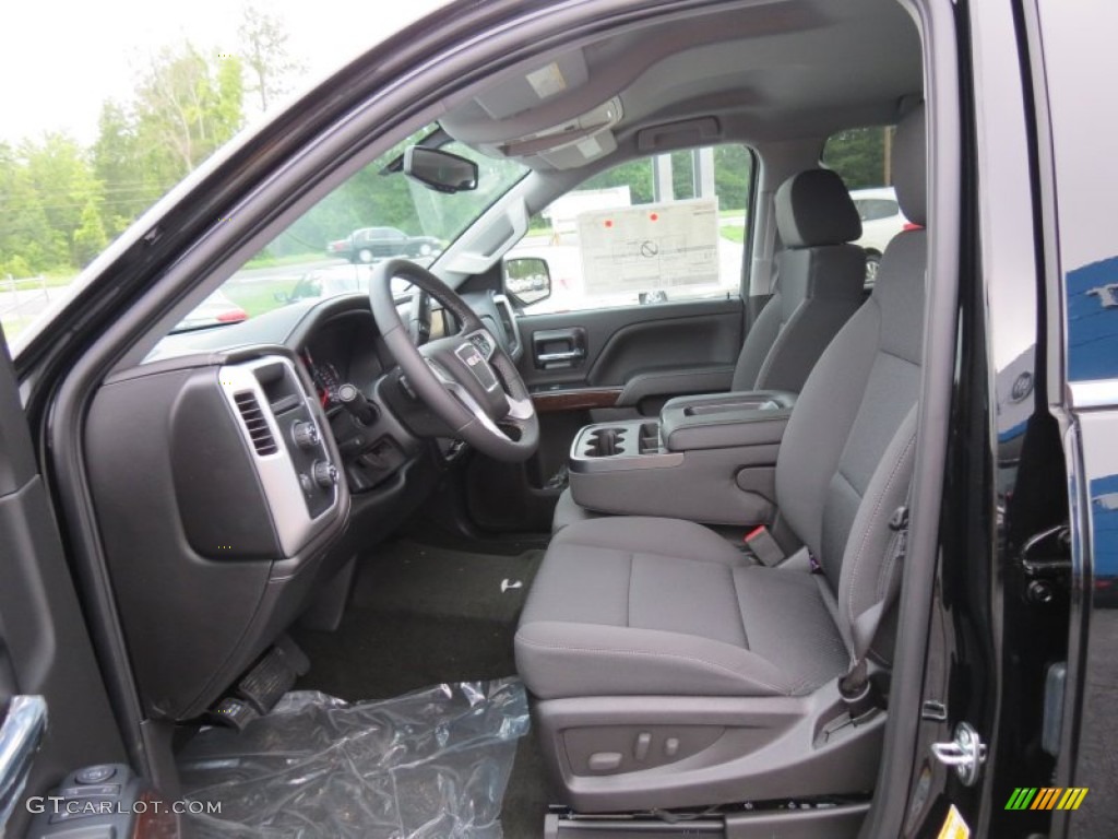 Jet Black Interior 2014 GMC Sierra 1500 SLE Crew Cab 4x4 Photo #83458498