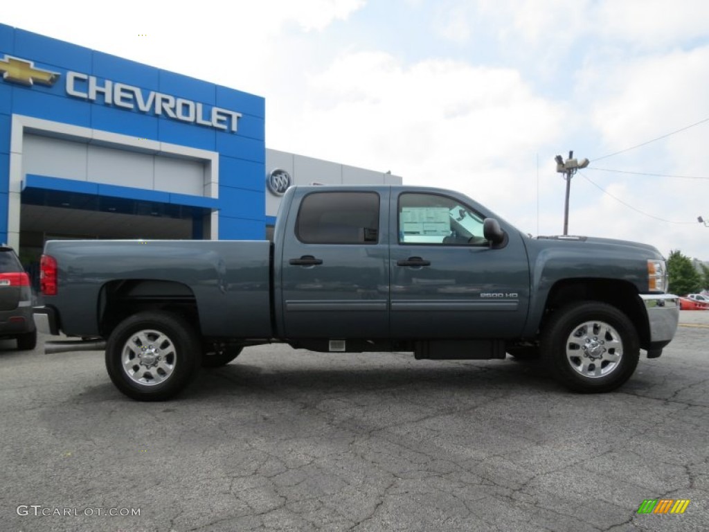 2014 Silverado 2500HD LT Crew Cab - Blue Granite Metallic / Dark Cashmere/Light Cashmere photo #8