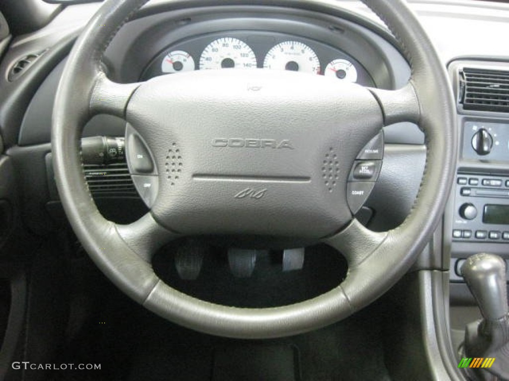 2001 Ford Mustang Cobra Coupe Dark Charcoal Steering Wheel Photo #83459260